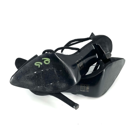 ALDO Black Suede Strappy Almond Toe Heel - Picture 6 of 7